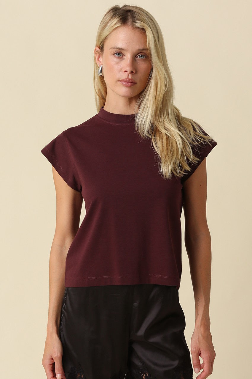 Valerie Cap Sleeve Crop Tee