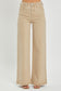 High Rise Wide Leg Jean in Tan