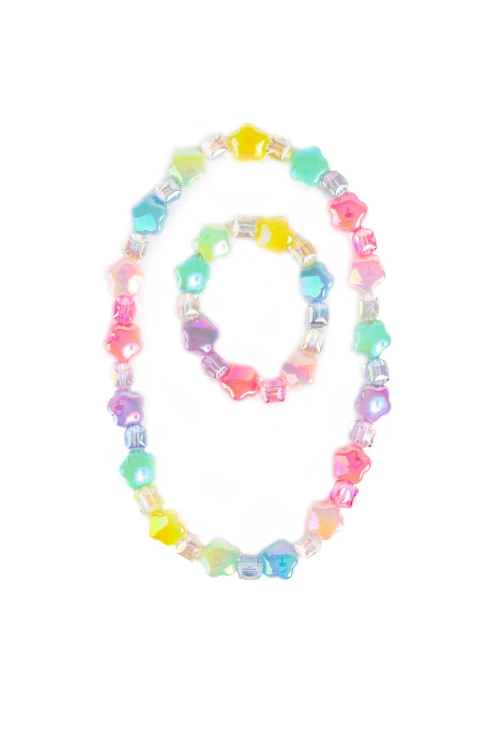GP Wish Upon a Rainbow Star Necklace & Bracelet Set, 2pc
