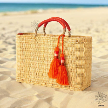 Handwoven Market Reed Storage, Palm Leaf Storage Baskets