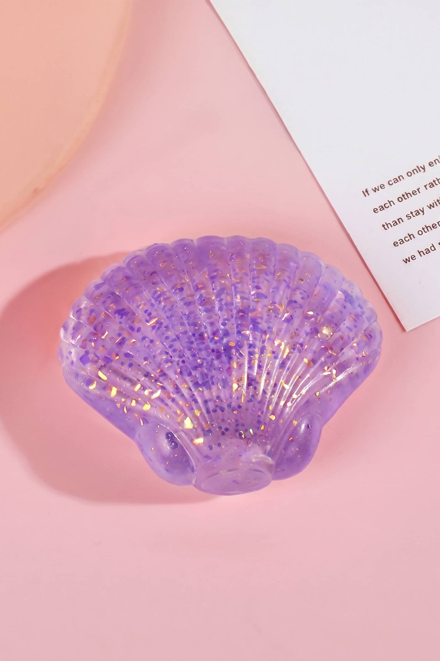 Seashell Shaped Glitter Squishy Toy
