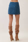 Wrap Front Denim Skirt