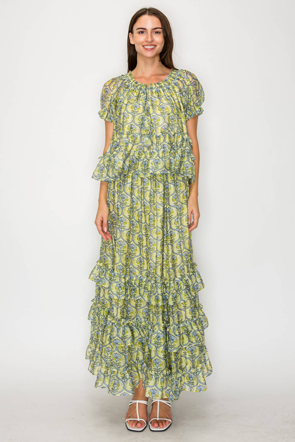 Helios Harvest Silky Voile Maxi Skirt