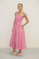 Gingham Spaghetti Strap Midi Dress