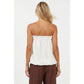 Bubble Hem Tube Top in Off White