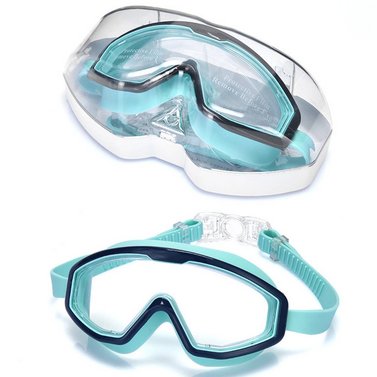 Clip On Kids Swim Goggles - Anti-Fog