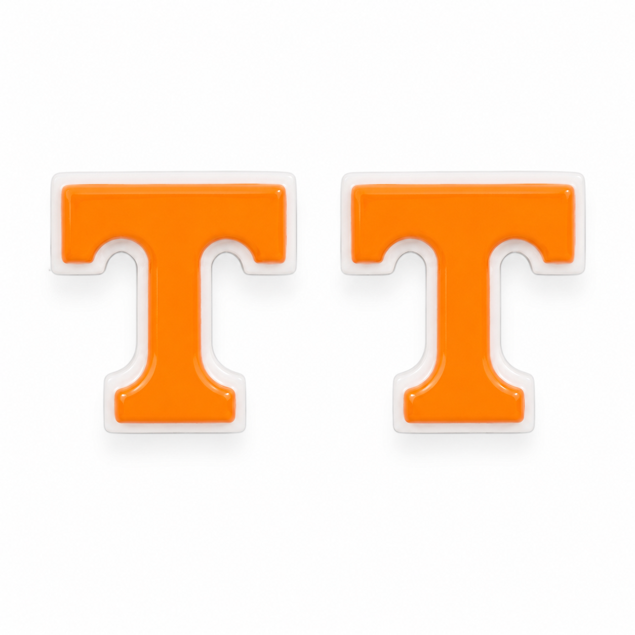 Orange and White Power T Studs