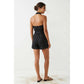 Belted Linen Halter Romper