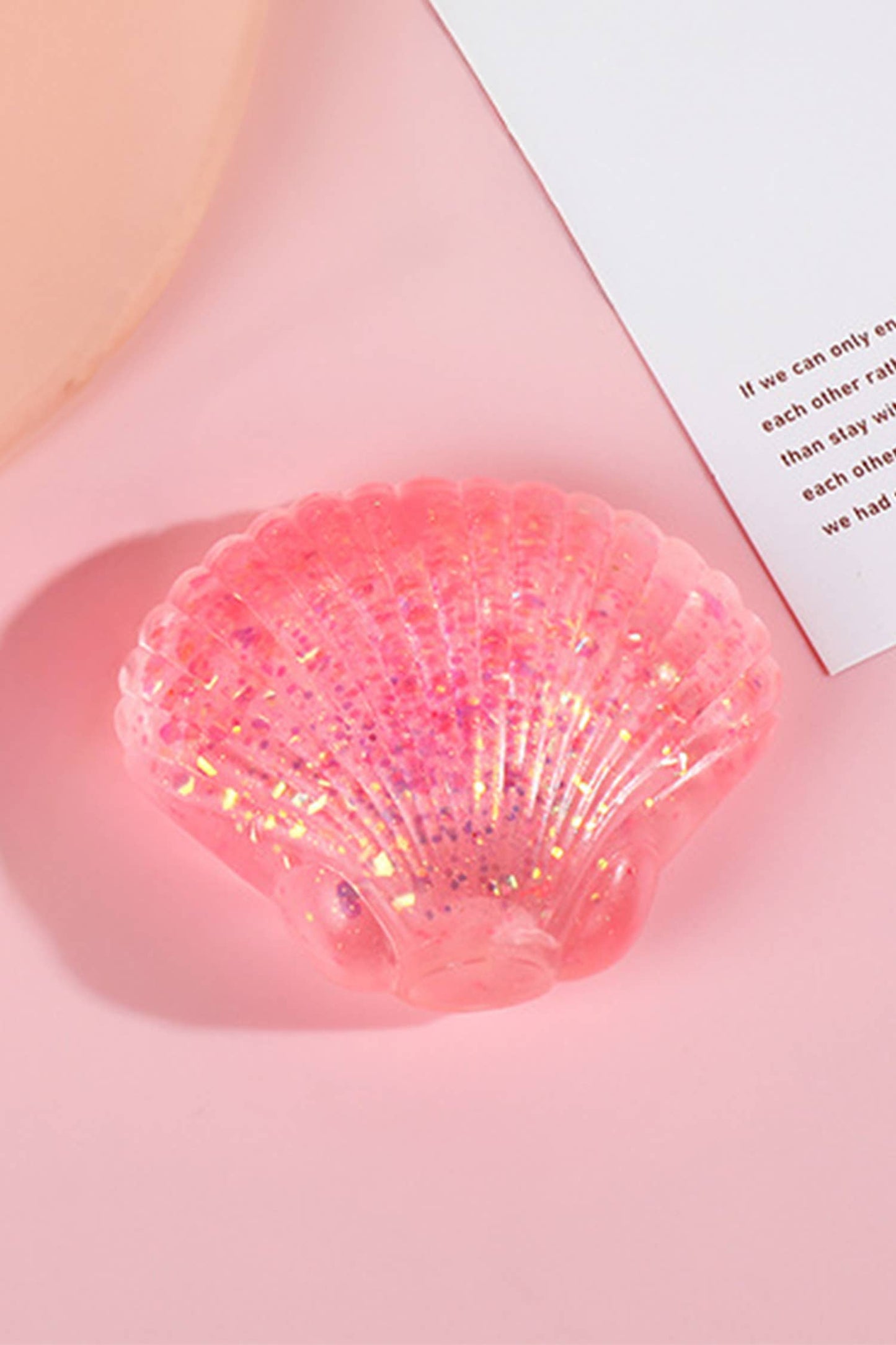 Seashell Shaped Glitter Squishy Toy