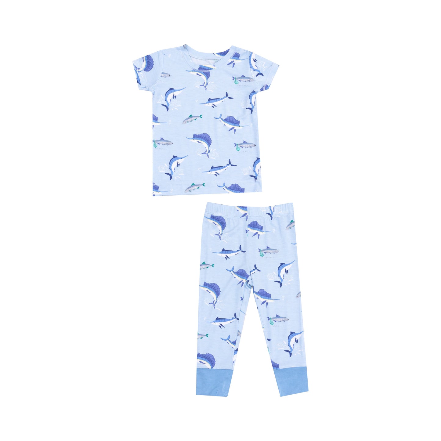 Angel Dear Deep Sea Fishing Blue Loungewear Set