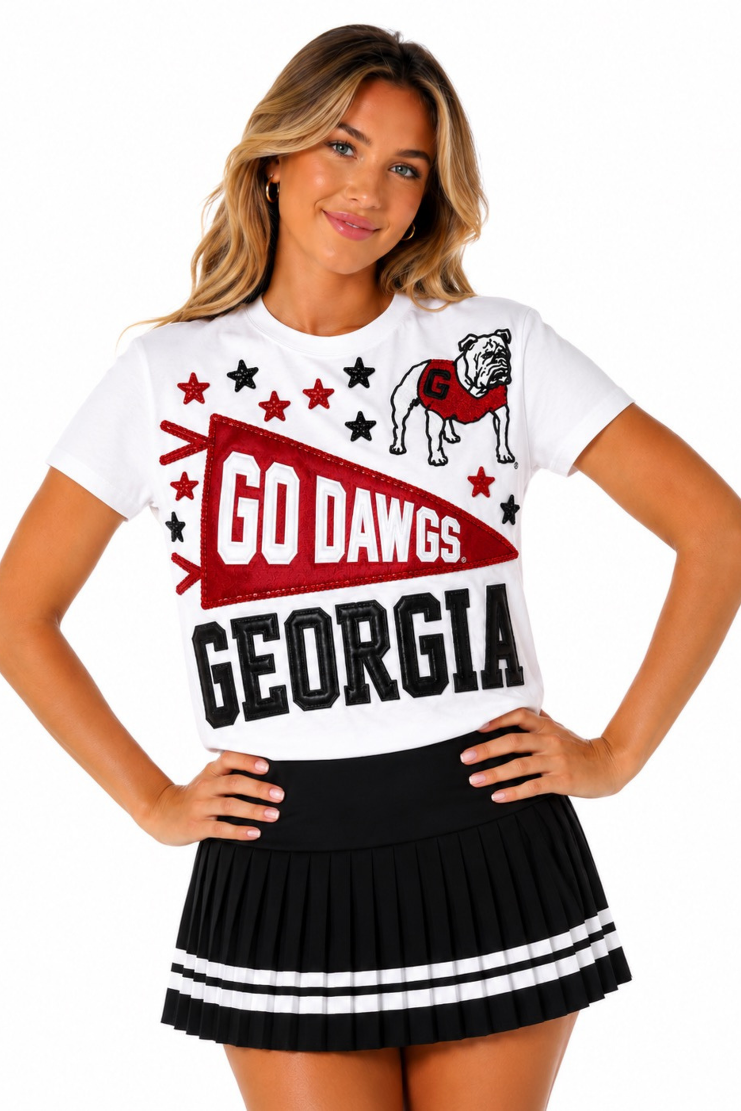 Georgia Pennant Sparkle T-Shirt PRE-ORDER (Est Ship 9/3)