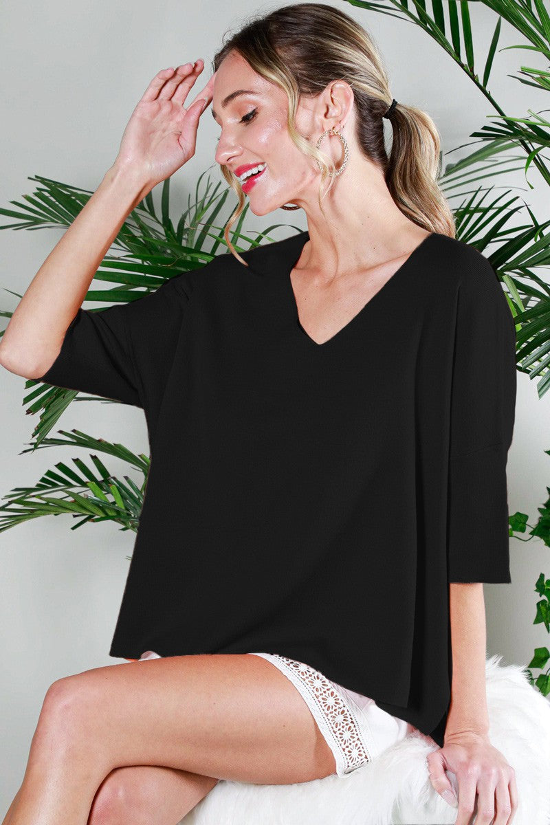 Spring Forward Top In Black