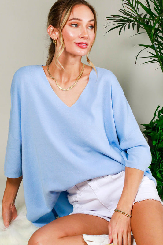 Spring Forward Top In Blue