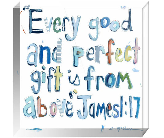 Chelsea McShane James 1:17 Acrylic Block Blue