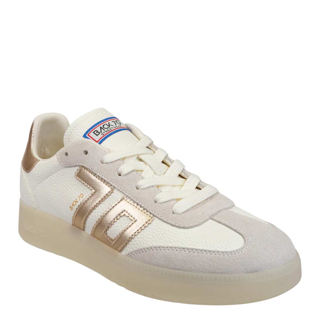 Back 70 Boston Sneaker In Metallic Gold