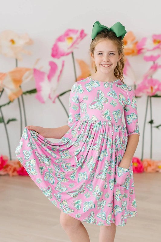 Mila & Rose Butterfly Garden Twirl Dress