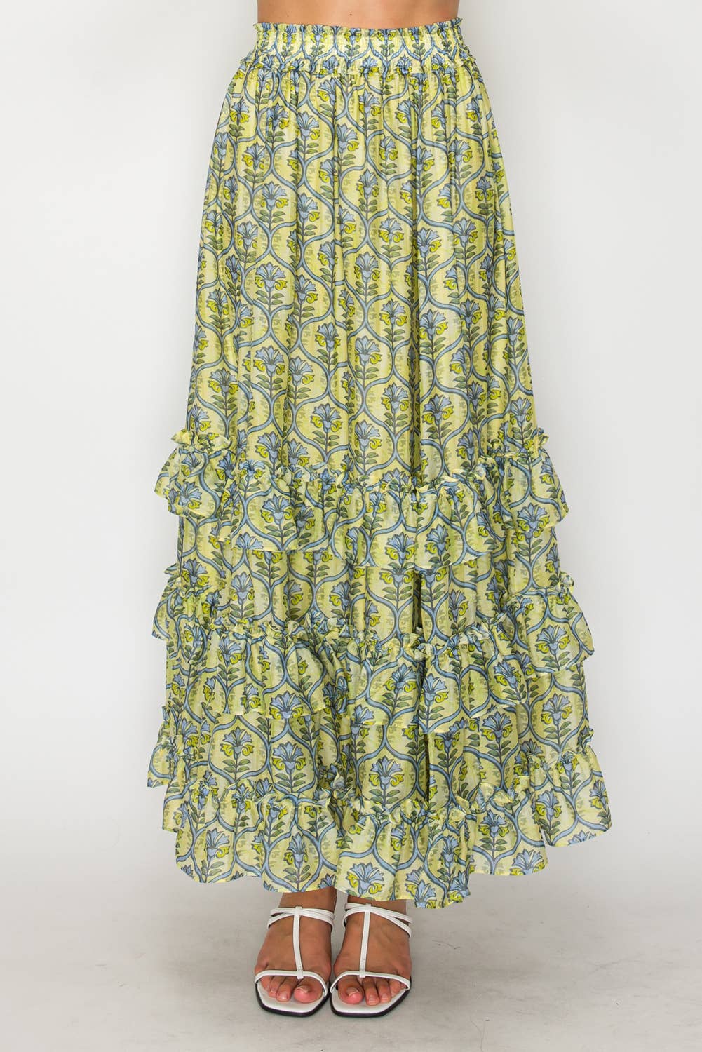 Helios Harvest Silky Voile Maxi Skirt