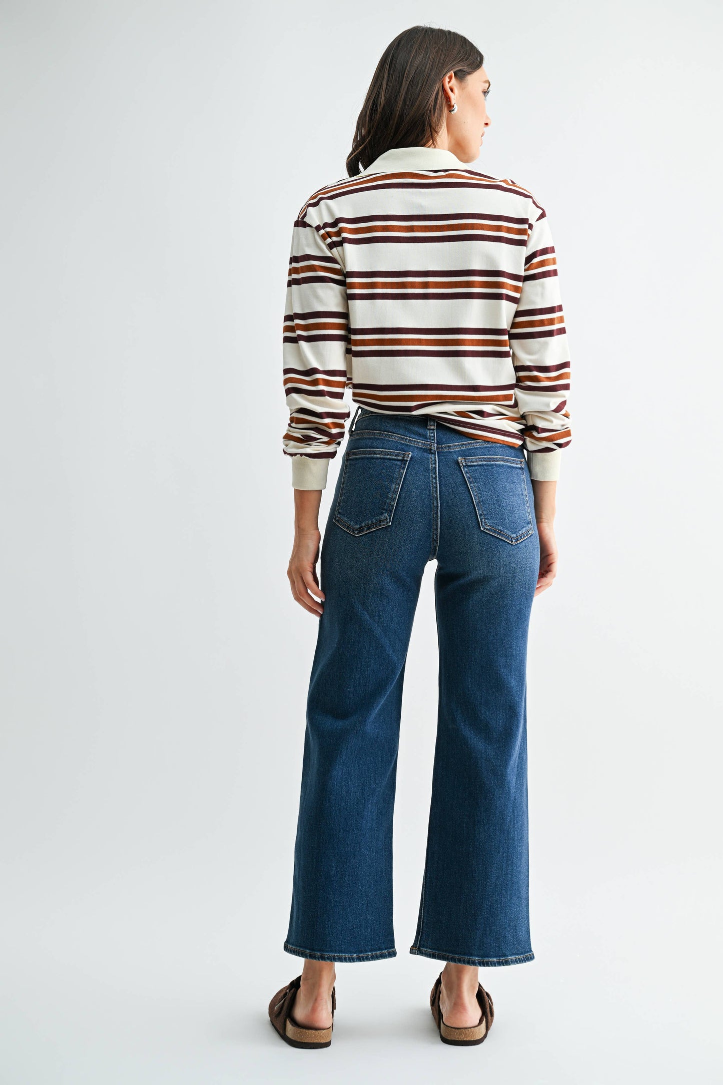 Allie Slim Wide Leg Denim in Dark