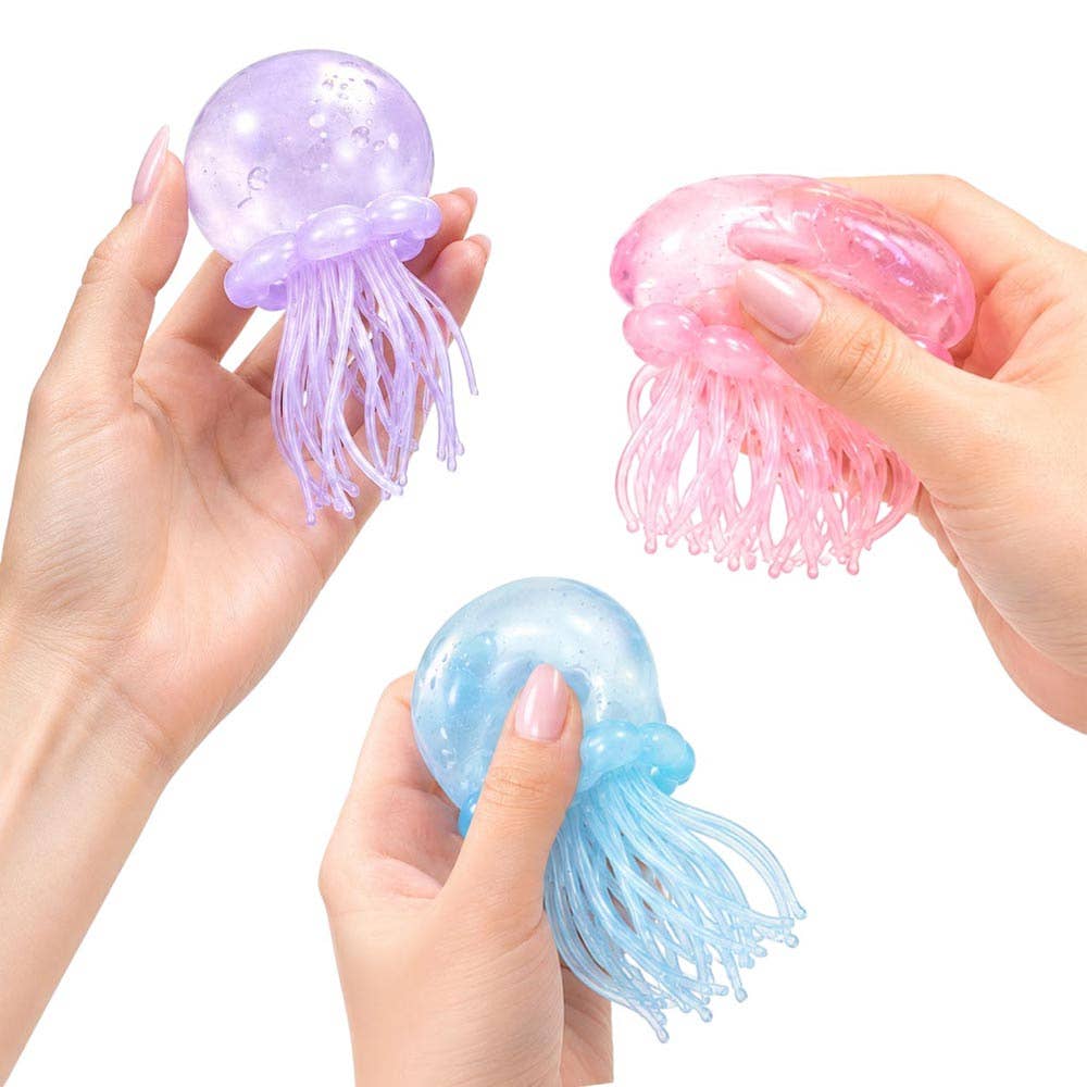 Glitter Jellyfish Squeeze Squishy Stress Relief Toy