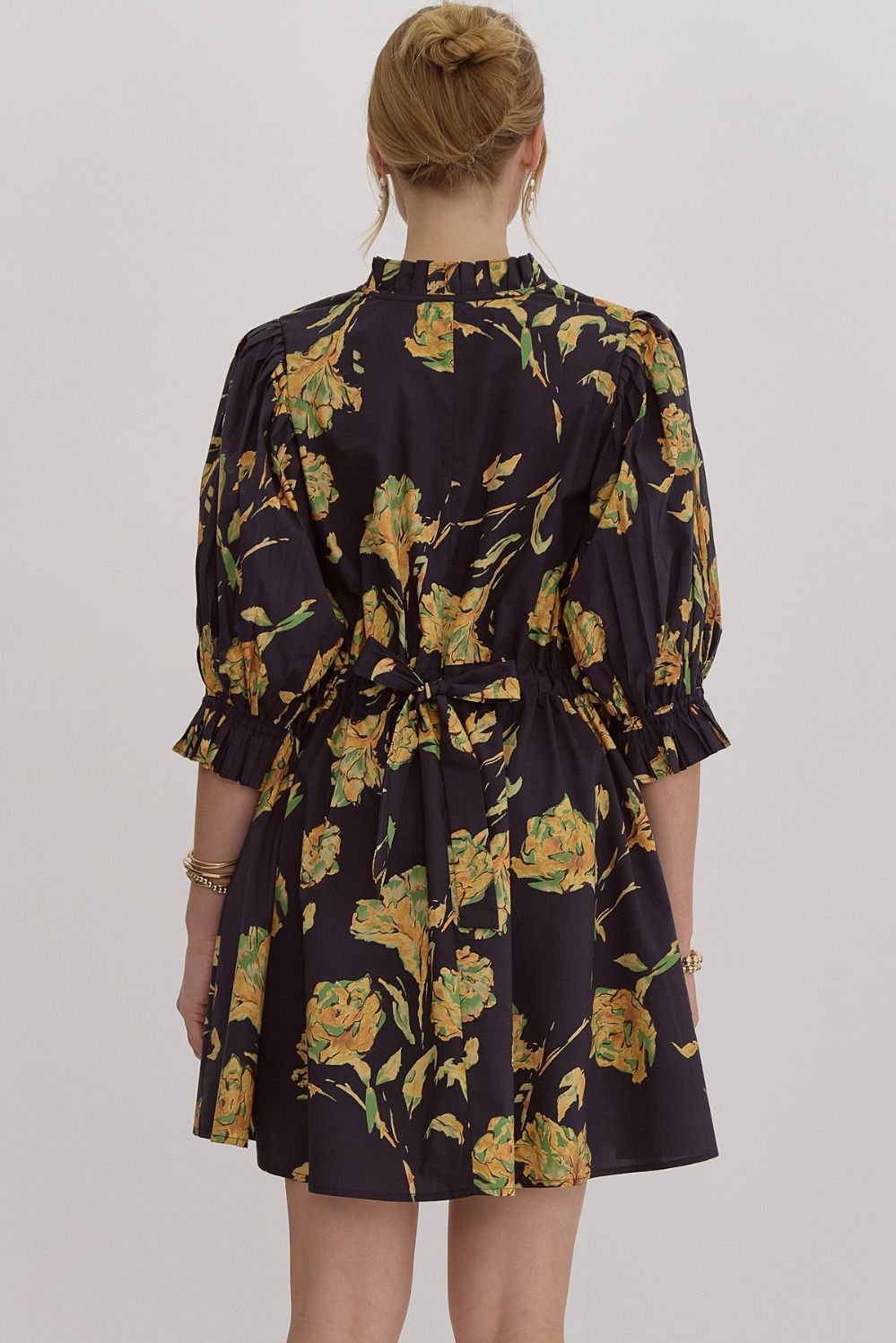 Full Bloom Dress in Black