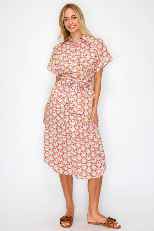 Mythic Petals Shirt Dress