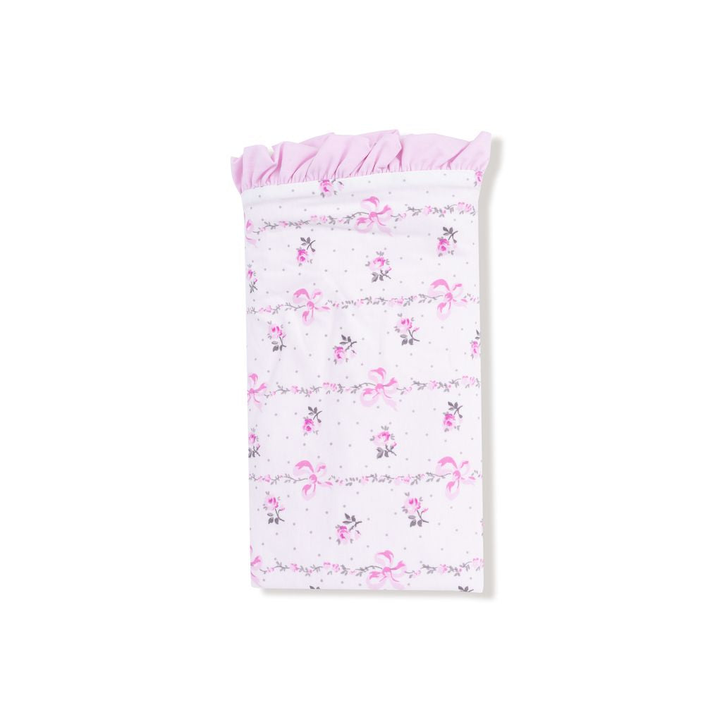 Angel Dear Dainty Buds & Bows Stripe Ruffle Blanket