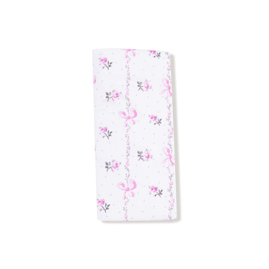 Angel Dear Dainty Buds & Bows Stripe Ruffle Burp Cloth