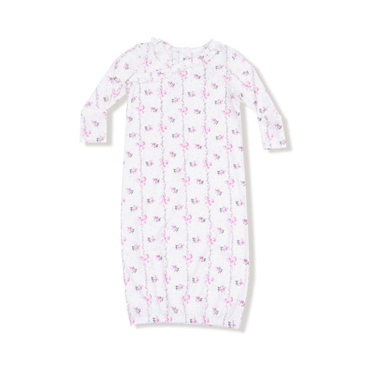 Angel Dear Dainty Buds & Bows Stripe Kimono Gown