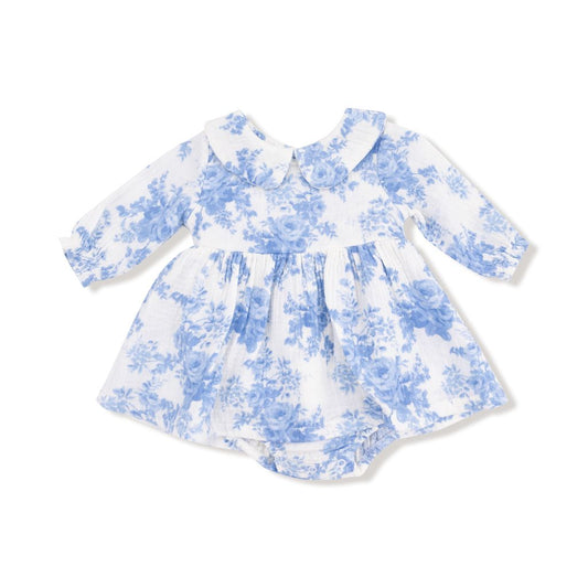 Angel Dear Dream Cottage Floral Blue Peter Pan Bubble