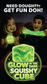 Fun Doh Glow in the Dark Squishy Sparkle Cube
