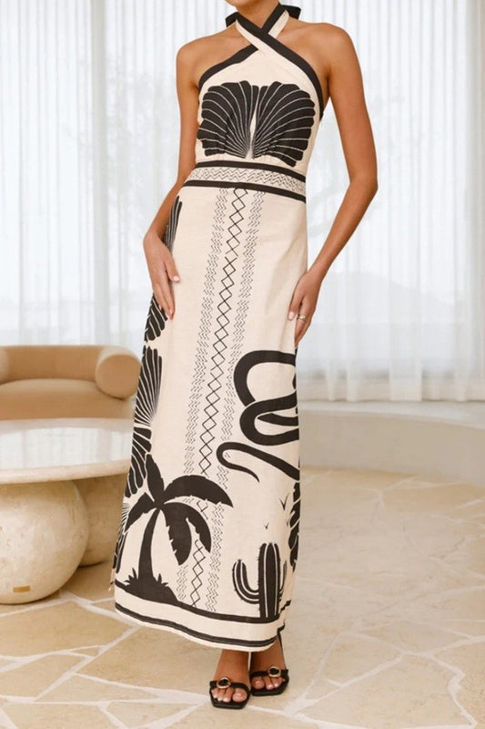 Palm Desert Halter Maxi