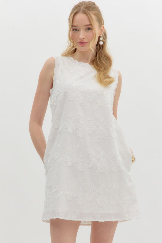 All Dolled Up Mini Dress In White