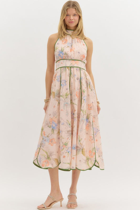 Make Me Blush Floral Midi