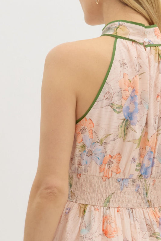 Make Me Blush Floral Midi