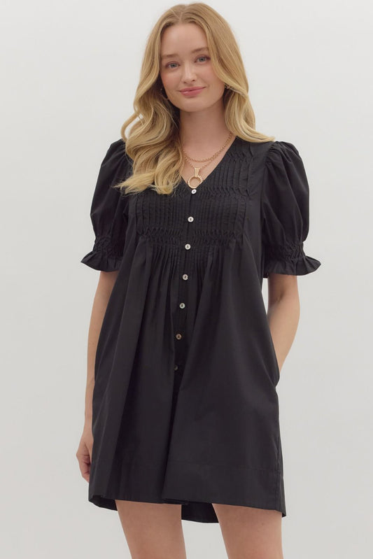 Sunday Bliss Mini Dress In Black