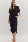 Cozy Season Midi Dress In Black