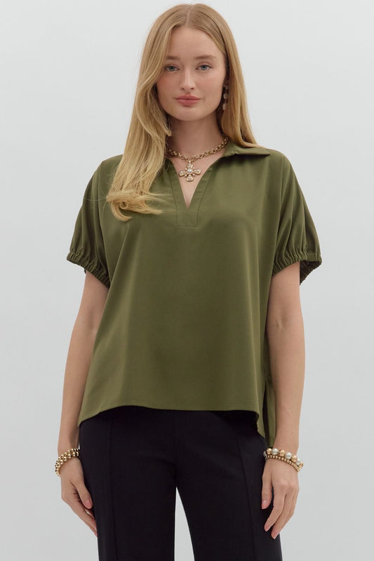 Everyday Wear Top In Olive