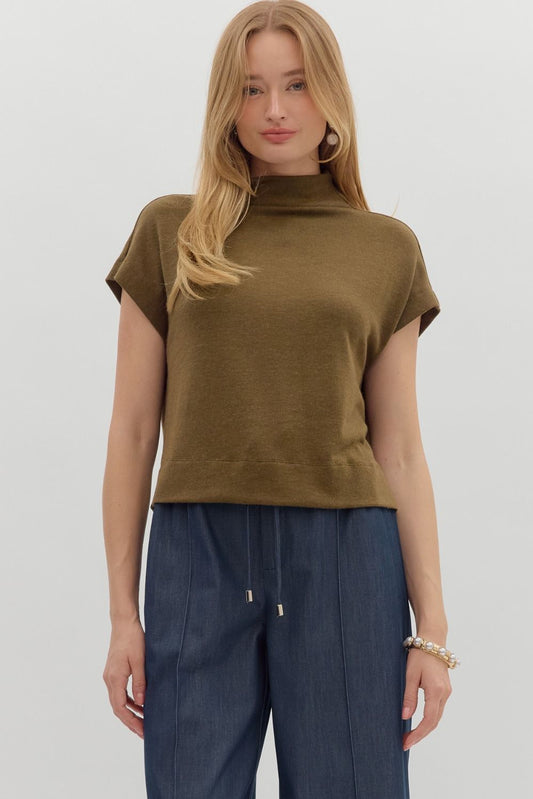 Coastal Fall Top In Olive