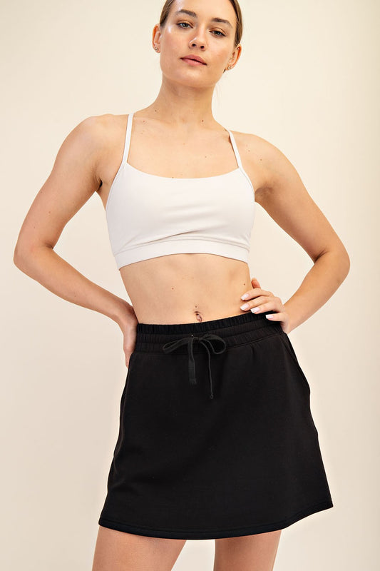Wheels Up Skort Set In Black