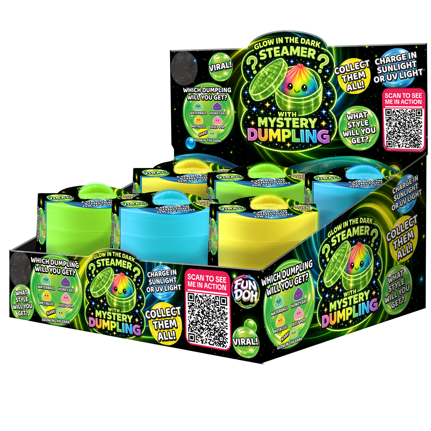 Glow in the Dark Mystery Dumpling Squishy Toy