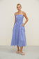 Gingham Spaghetti Strap Midi Dress
