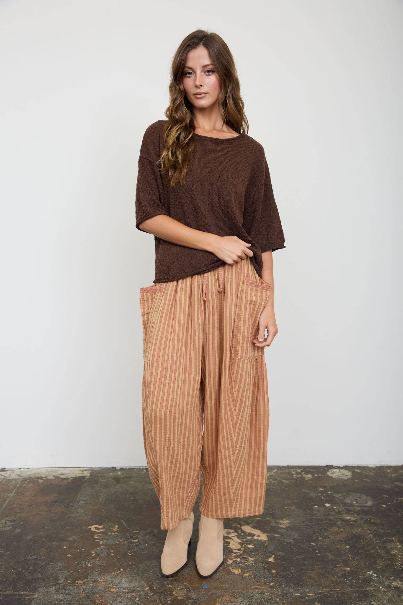 Raw Edge Boxy Knit Sweater