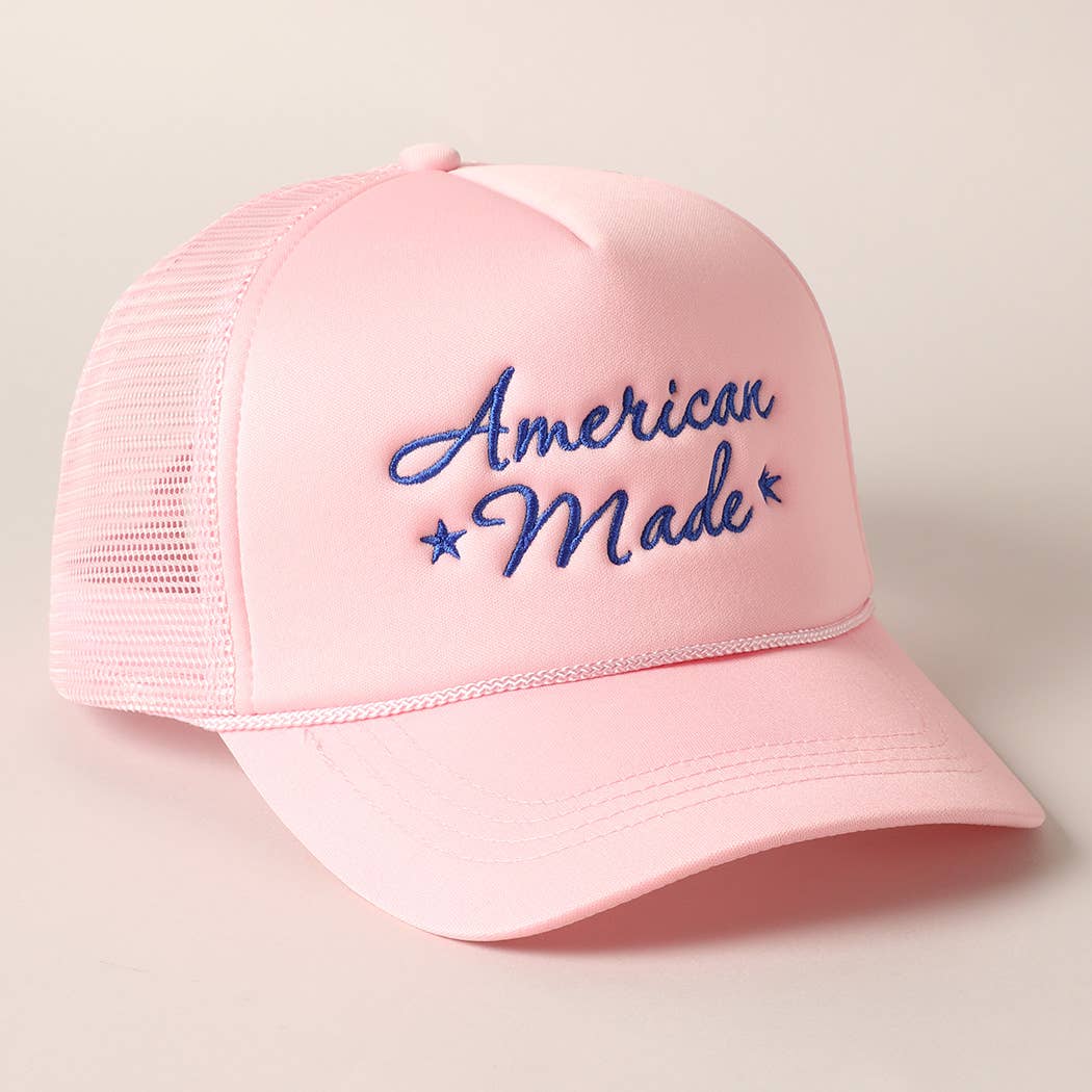 American Made Embroidery Mesh Back Trucker Hat