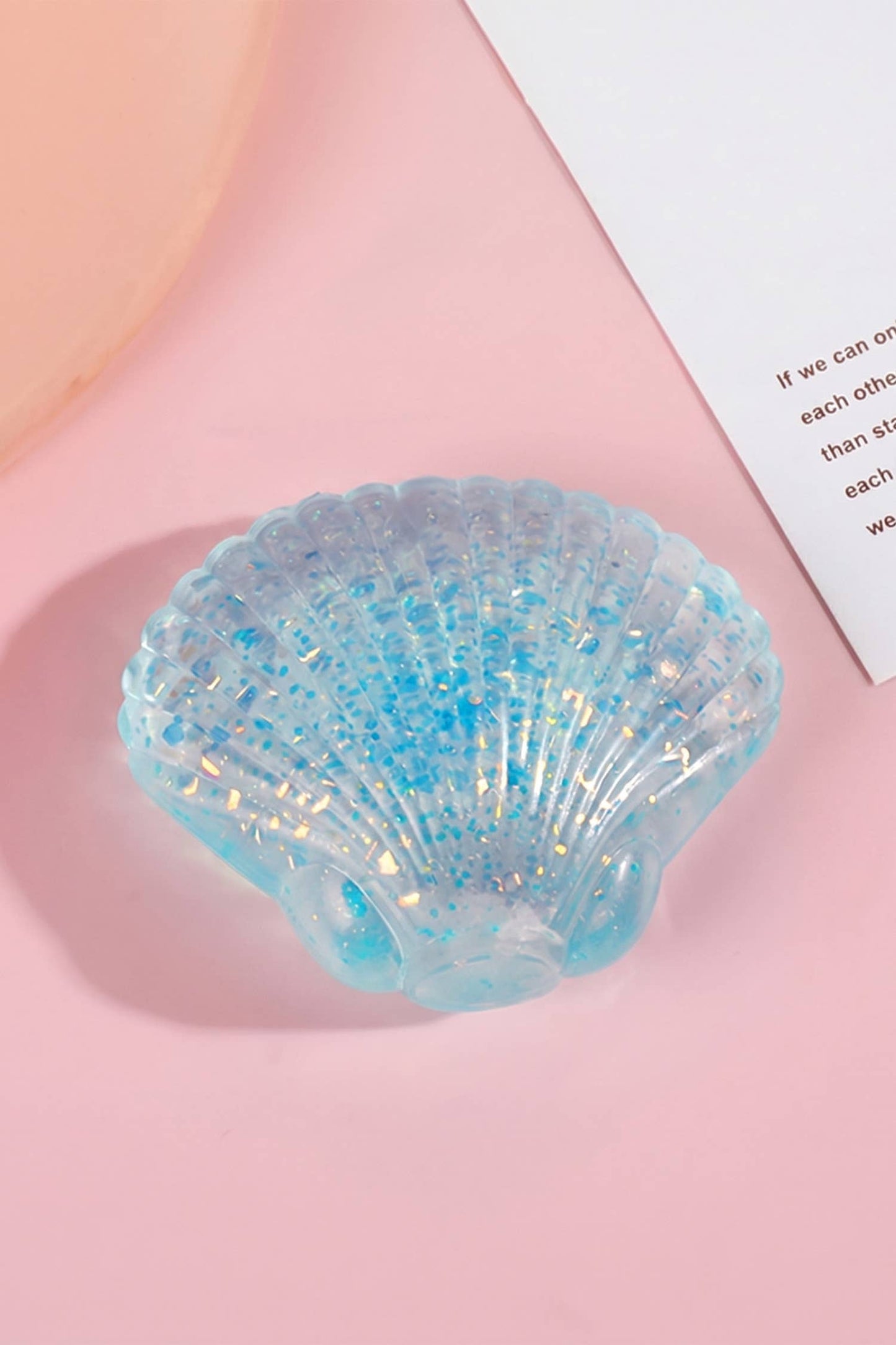 Seashell Shaped Glitter Squishy Toy