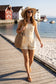Striped Button Front Open Back Romper