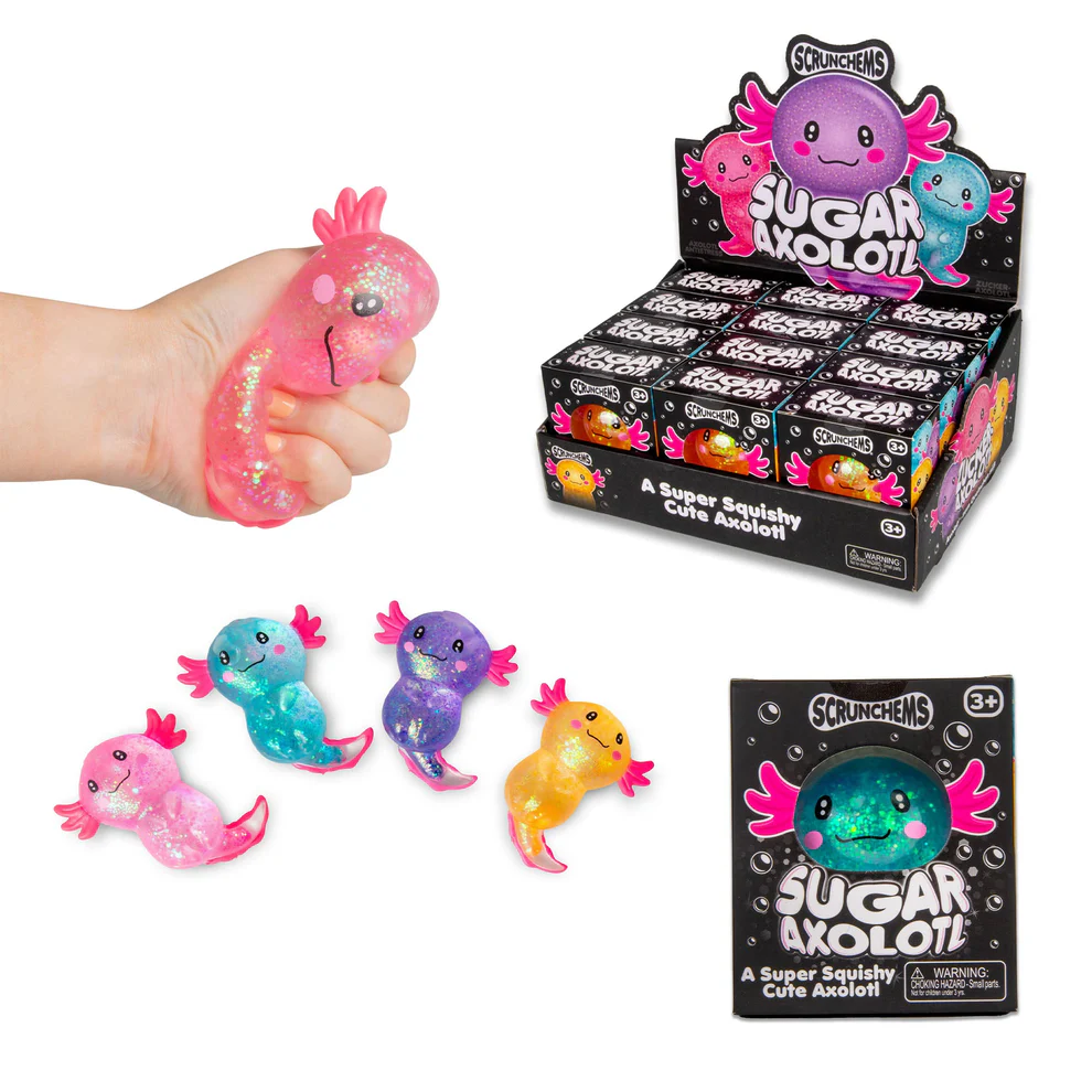 Scrunchems® Sugar Axolotl Squishy Fidget Toy (1pc) Assorted