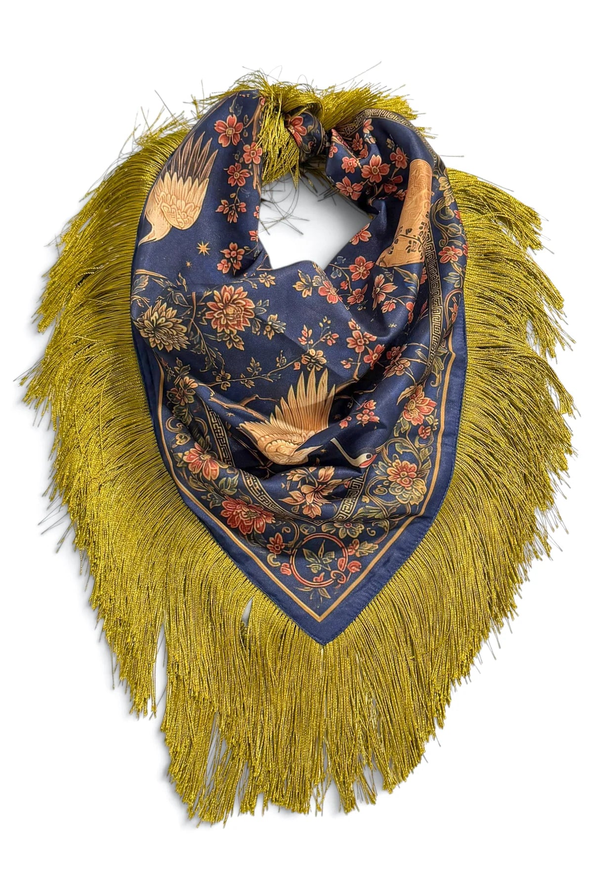 Fring Scarf Navy Crane