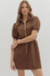 Leaves Are Falling Mini Dress In Espresso