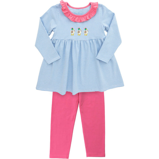 Isty Bitsy Mallard Ruffle Pants Set