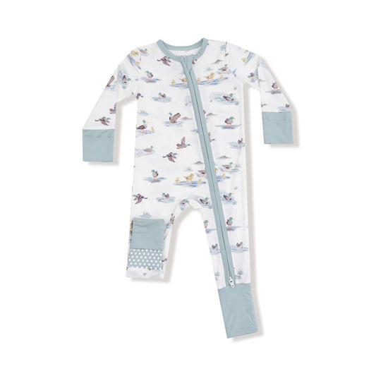 Angel Dear Migrating Mallards 2 Way Zipper Romper